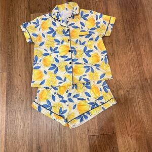 Women's Lemon Print Pajama Set